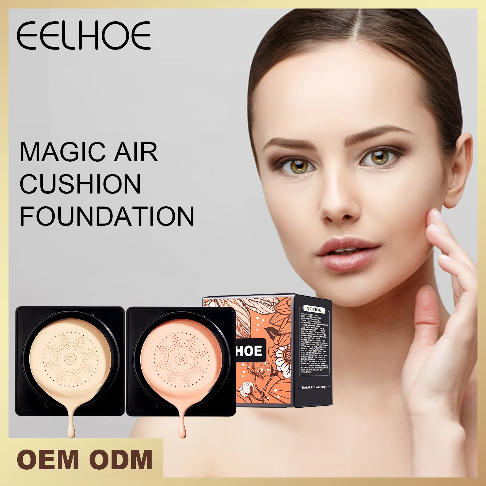 Eelhoe Magic Air Cushion Bb Cream Invisible Pores Brighten Skin
