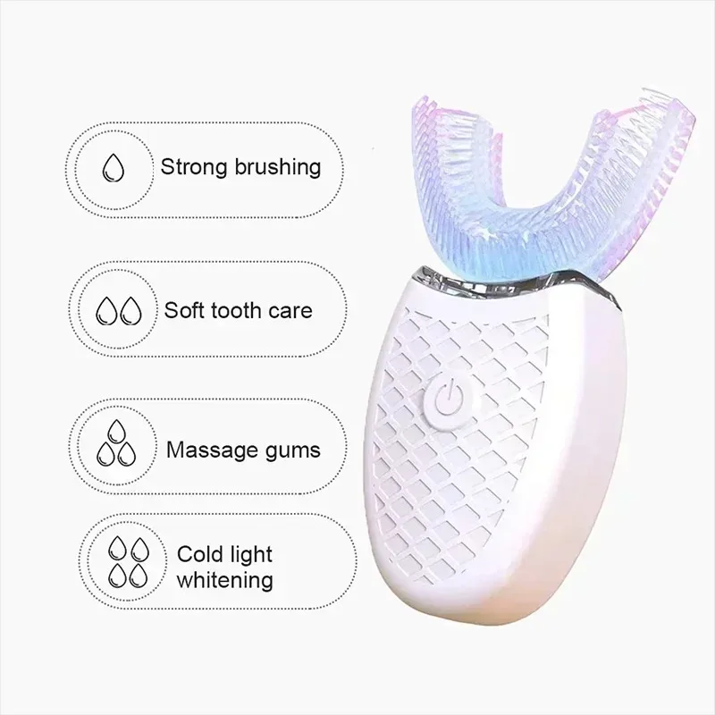 일상적인 구강 관리 도구를 위한 자동 U자형 전동 칫솔 - 360 °   소닉 헤드..