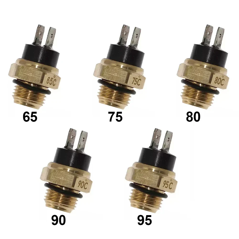 Motorcycle M16 Water Temp Sensor Copper Radiator Coolant Fan Water Temperature Thermostat Switch Sensor 65/75/80/85/90/95&deg;