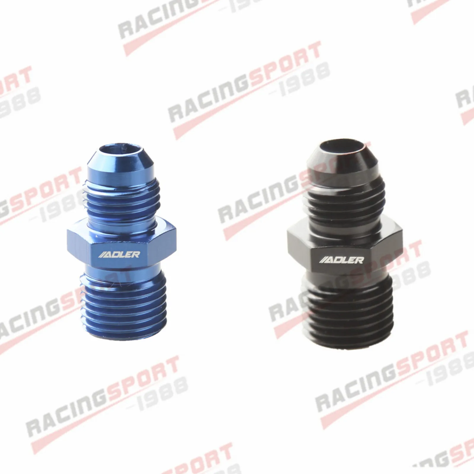

ADLERSPEED -8 AN 8AN AN8 Male Flare To M14x1.5 Metric Male Straight Fitting Blue/Black
