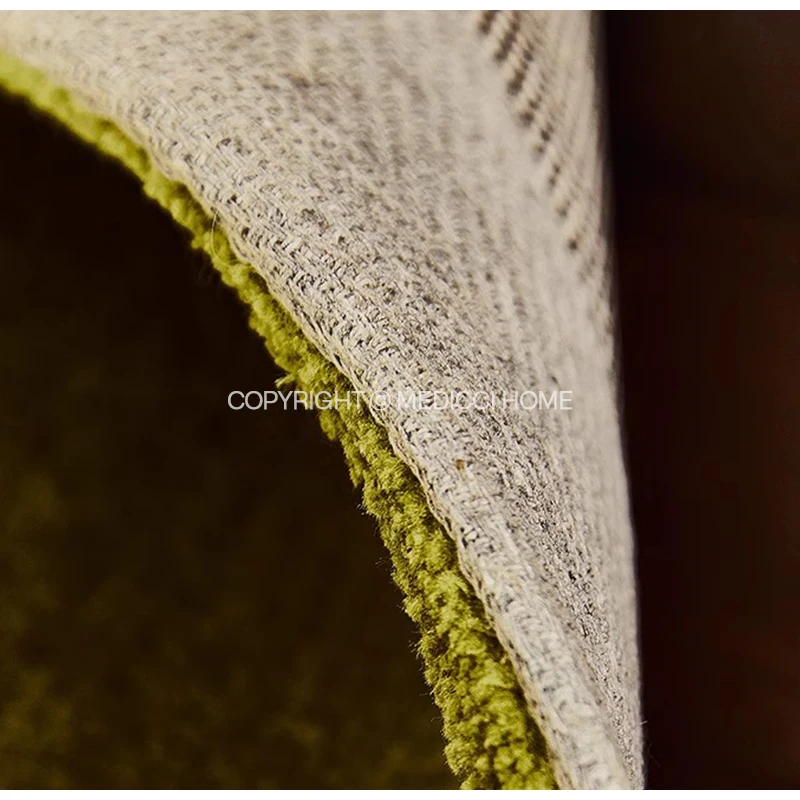 Luxury Dark Green Round 3D Weave Carpet 6