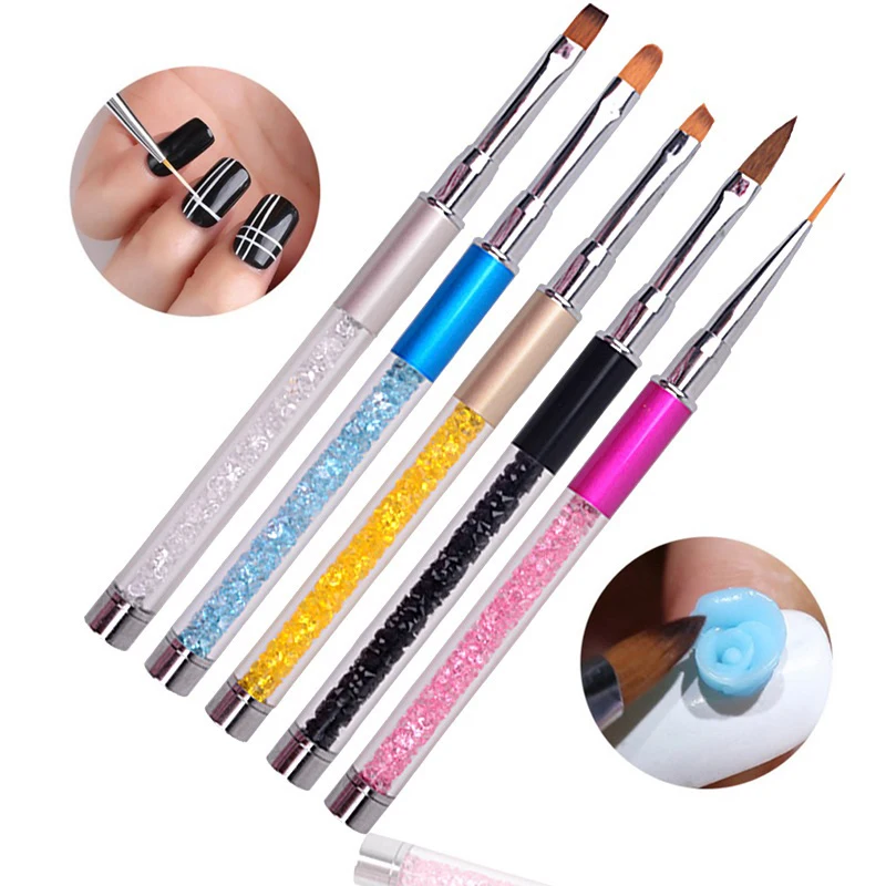 

1Pcs Premium Nail Brush Nail Art Painting Pen Brush UV Gel Polish Acrylic Nail Drawing Pen DIY Painting Flower Manicure Tools