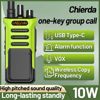 Chierda TC-318 Walkie Talkies UHF Group Call Wireless Copy Frequency VOX Transceiver Two Way Radio for Hunting Hotel Police 1