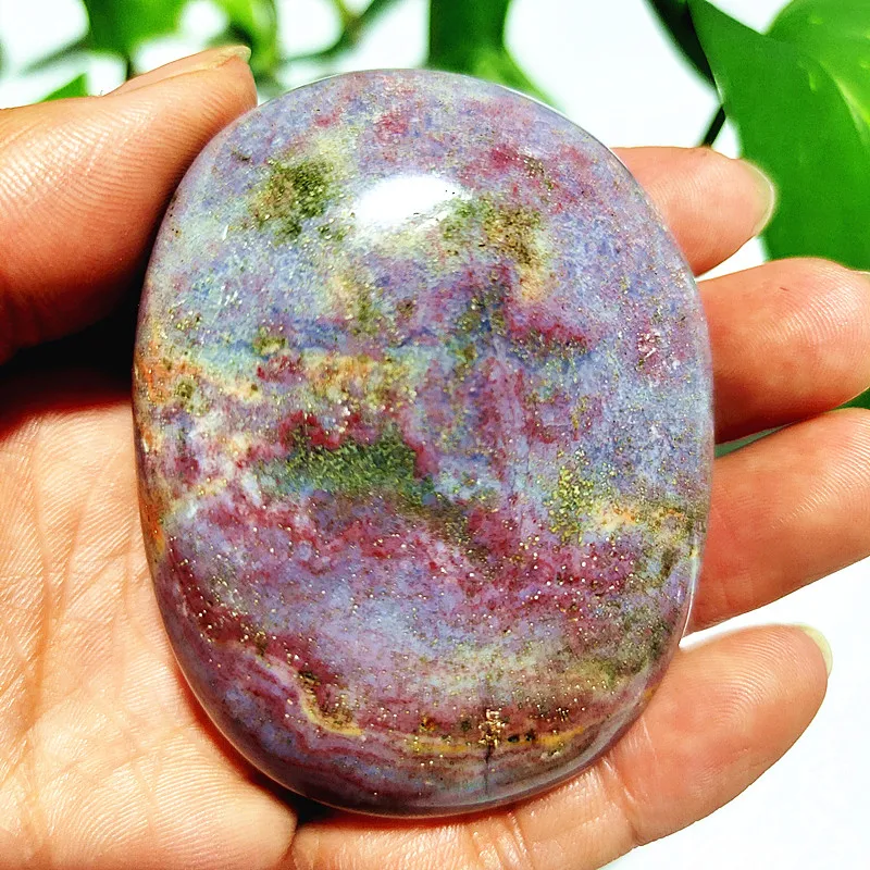 Natural Stone Beautiful Ocean Jasper Palm Stone Home Feng Shui Ward Off Evil Crystal Ornaments 4