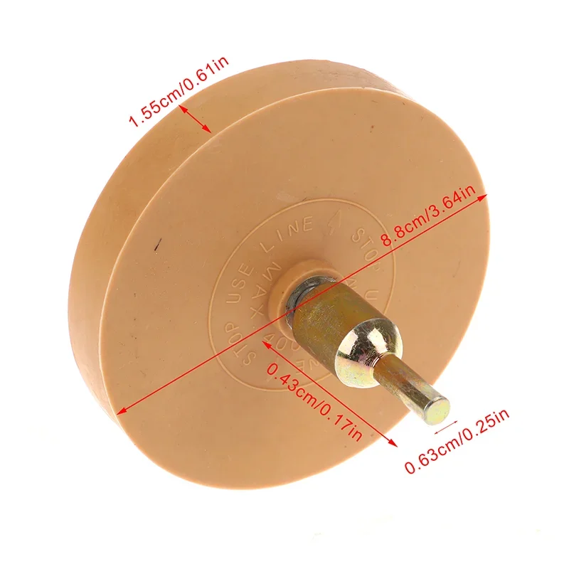 88mm Universal Rubber Eraser Wheel For Remove Car Glue Adhesive Sticker Pinstripe Decal Graphic Auto Repair Paint Tool