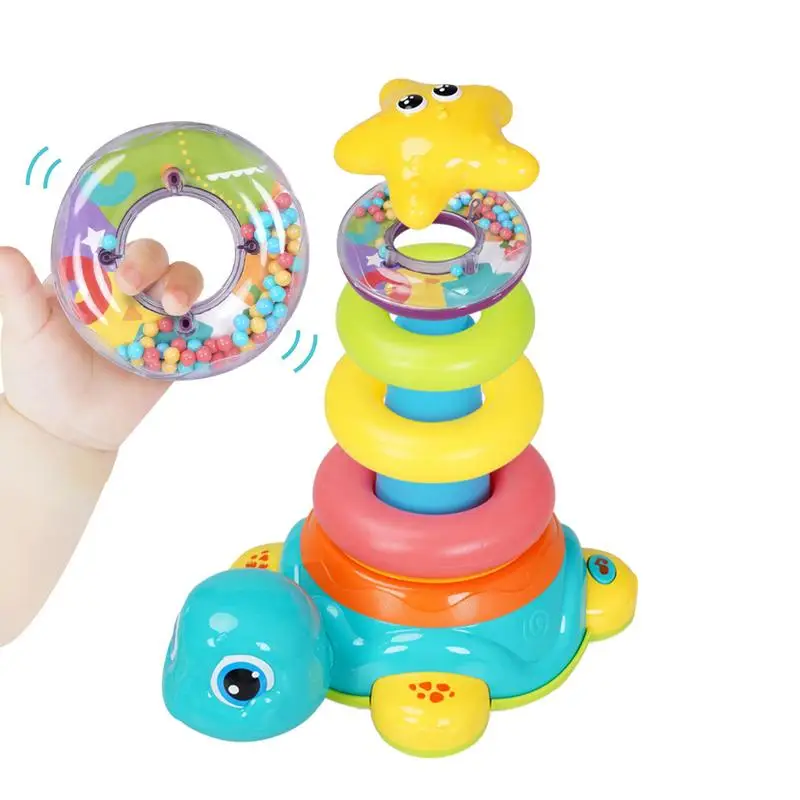 

Stackable Toys Toddler Color Sorting Toys Early Educational Toys With Removable Turtle Base Cognitive Interactive Toys For Kids