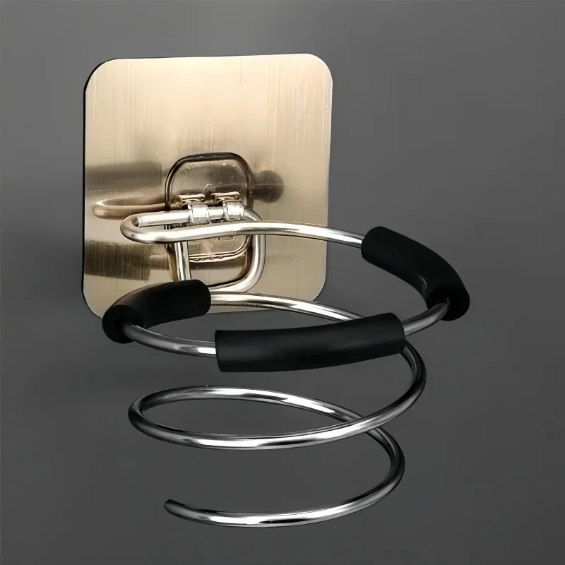 1pcs Bathroom stainless steel hair dryer rack without punching waterproof storage rack multifunctional bathroom storage racks