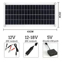 Panneau solaire pour téléphone, 20W-1000W, 12V, cellule solaire, contrôleur 100A, montres, voiture, chargeur MP3 PAD, alimentation de batterie extérieure, camping 4