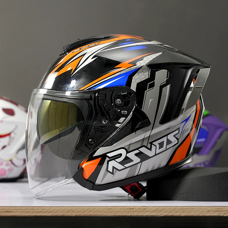 Casco abierto RSV 3/4 original, casco de motocicleta Capacete R05, casco de verano para moto, scooter, moto, cascos de media cara, cascos para moto