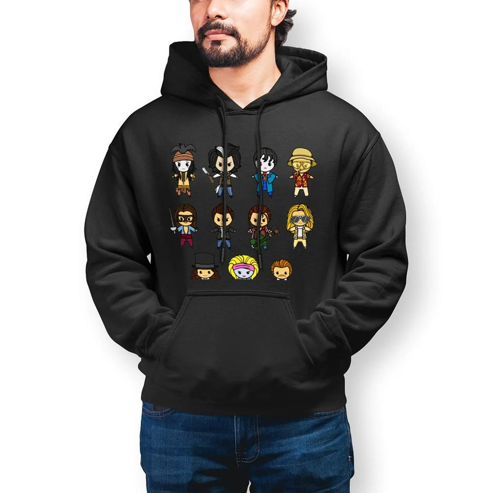

Johnny Depp Loose Hoodies Men The Johnny Depp Collection Street Fashion Pullover Hoodie Harajuku Design Hooded Shirt Plus Size