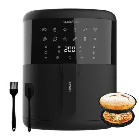 Oil Free 5.5L Cecotec cecofy Full InoxBlack 5500 Pro Air Fryer with  accessories. 1700 W, dietary and Digital, touch Panel, finished in steel  Inox