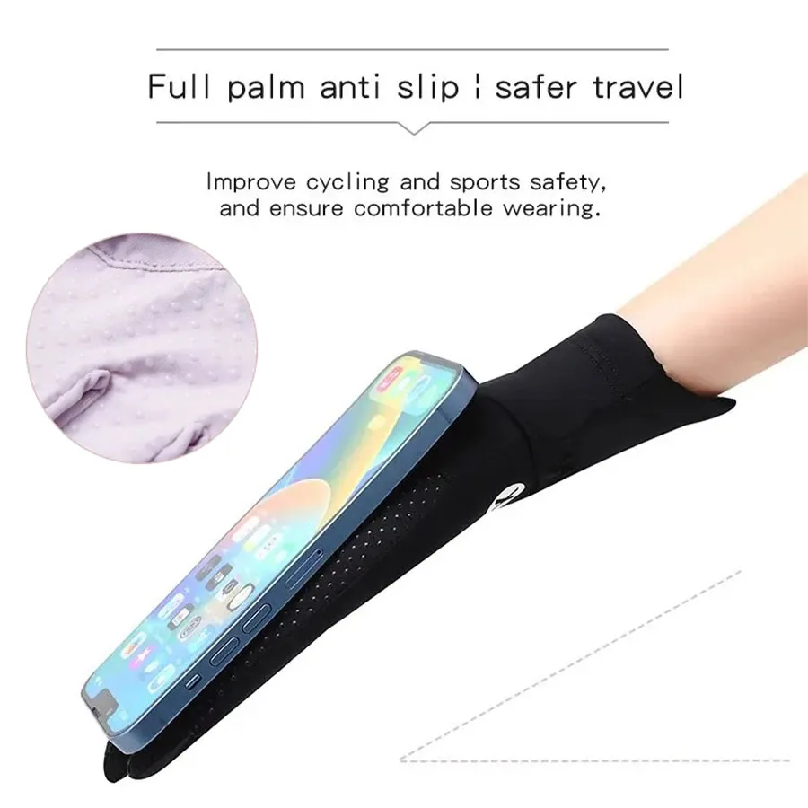 Breathable Touch Screen Anti-UV Women Gloves Mittens Sunscreen Gloves Ice Silk Gloves Cycling Driving Mittens Outdoor