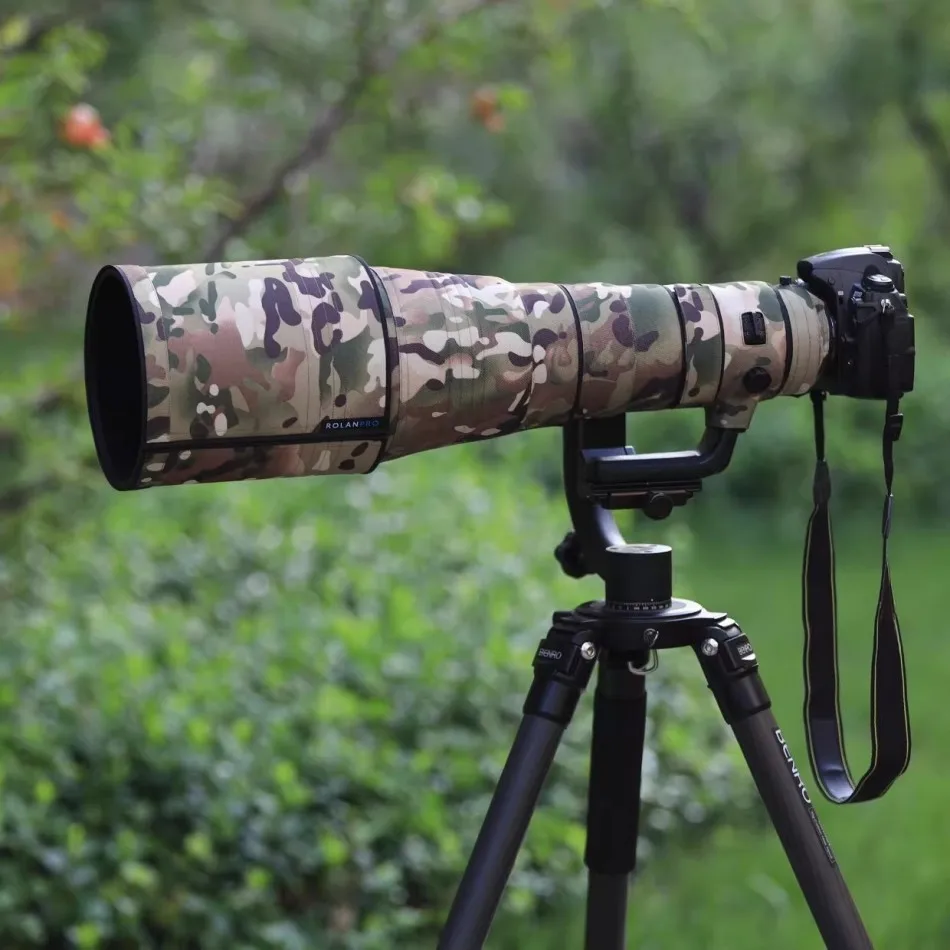 롤란프로 방수 렌즈 카모 코트 (니콘 AF-S 500mm F/4E FL ED VR 커버 보호 슬리브 케이스, 캐논 500 f4e DSLR 사진 가방)