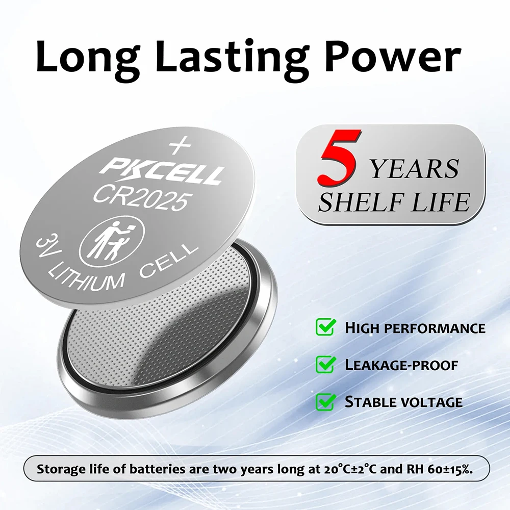 Studiet effektiv saltet PKCELL High Quality 3V Button Battery CR2025 DL2025 ECR2025 LM2025 Button Cell  Lithium Battery for Car Remote Key Watches Camera - AliExpress