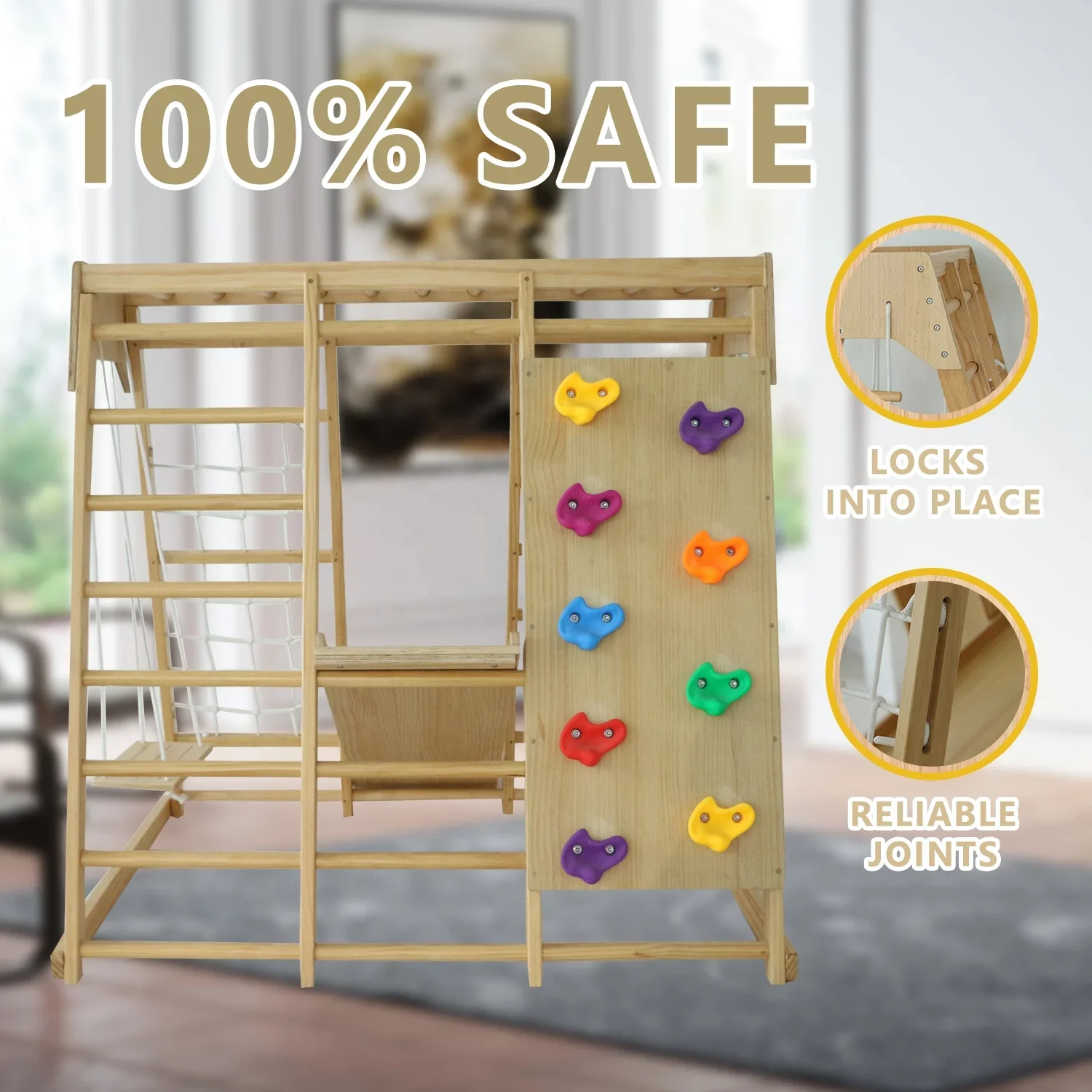 Montessori Climber Toddler Slide Climbing Equipment Children Wooden Playground Indoor Climbing Frame For Kids