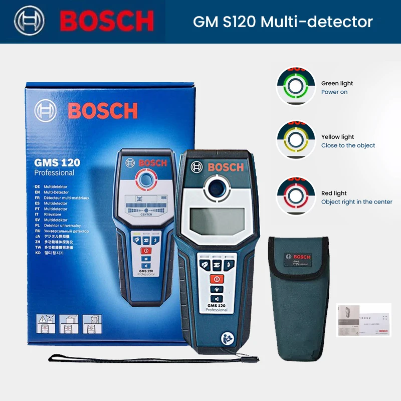 Bosch GMS 120 Wall Detector Multifunction LCD Display Wall