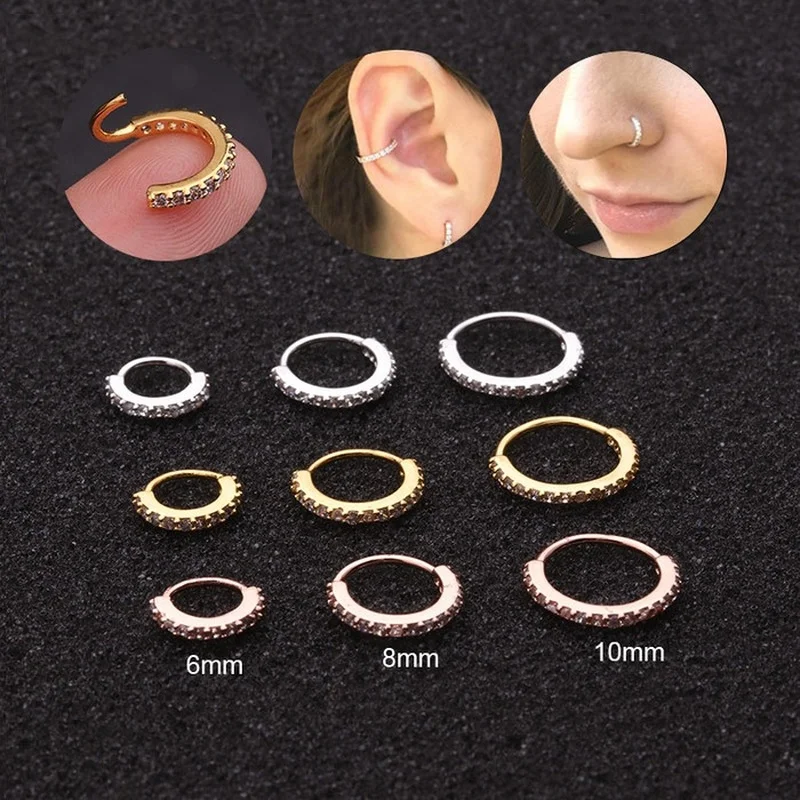 6mm Hoop Tragus Ring Septum Piercing Cartilage Septum Piercing