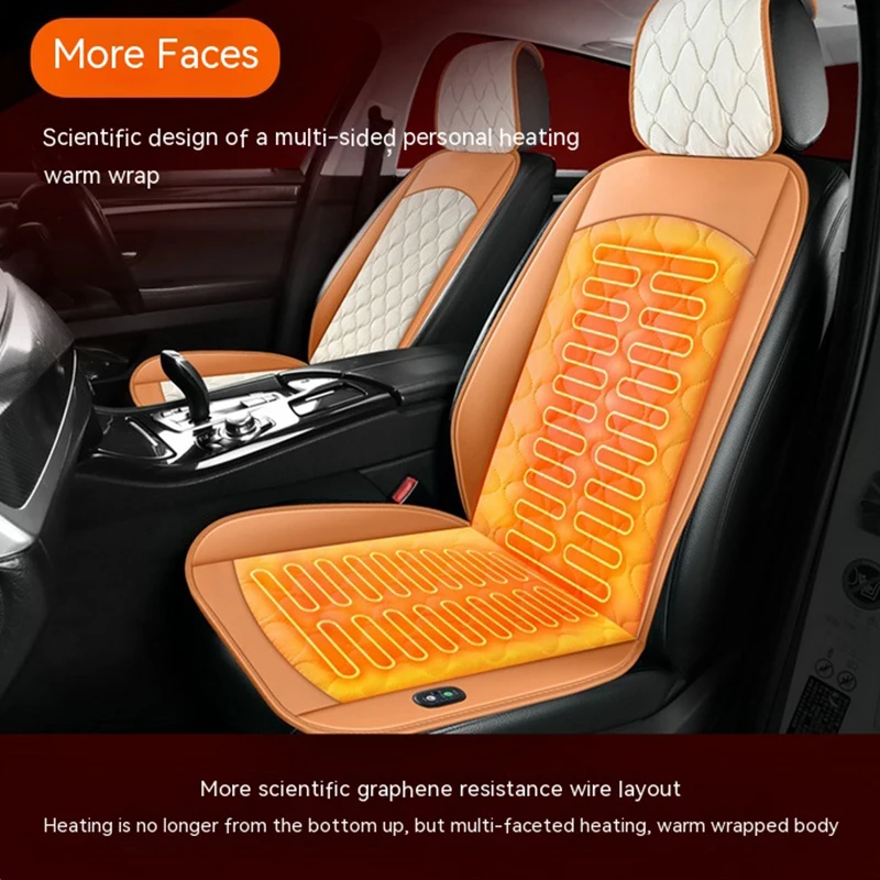 

Winter Car Seat Heater Cushion Warmer Cover Heated Warm High Low Temperature 12V/24V Universa Heated Seat Cove