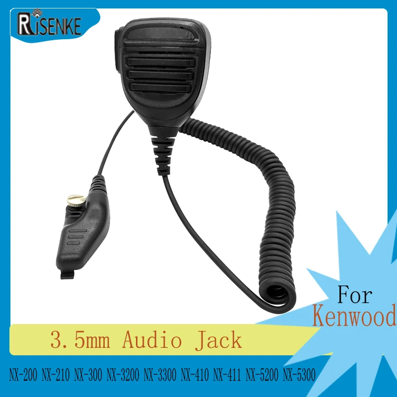 RISENKE Remote Speaker Mic for Kenwood,Radio Shoulder Microphone,NX200, NX210, NX300, NX3200, NX3300, NX410, NX411,NX5200,NX5300