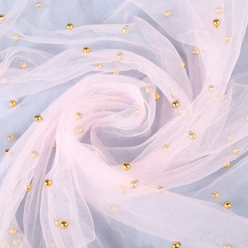 Photo Backdrop 1PC 100x75cm Nail Photo Shooting Props Gauze with Pearl Photography Background Tulle Item Fotografia Backdrops Decor Materials