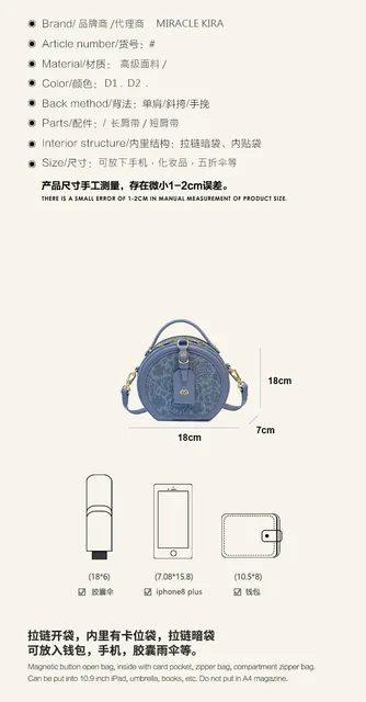 Miracle Kira Light Luxury Brand Handbag 2023 New Advanced Designer One  Shoulder Crossbody Bag Small Round Bag Exquisite Women's - AliExpress