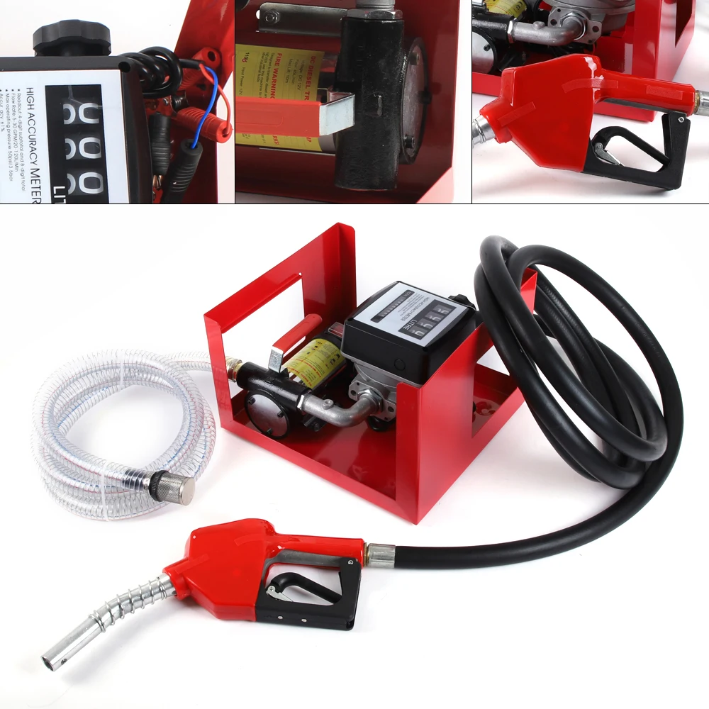 

12V DC 175W Electric Fuel Transfer Pump Big Flow Rate With Fuel Meter Nozzle
