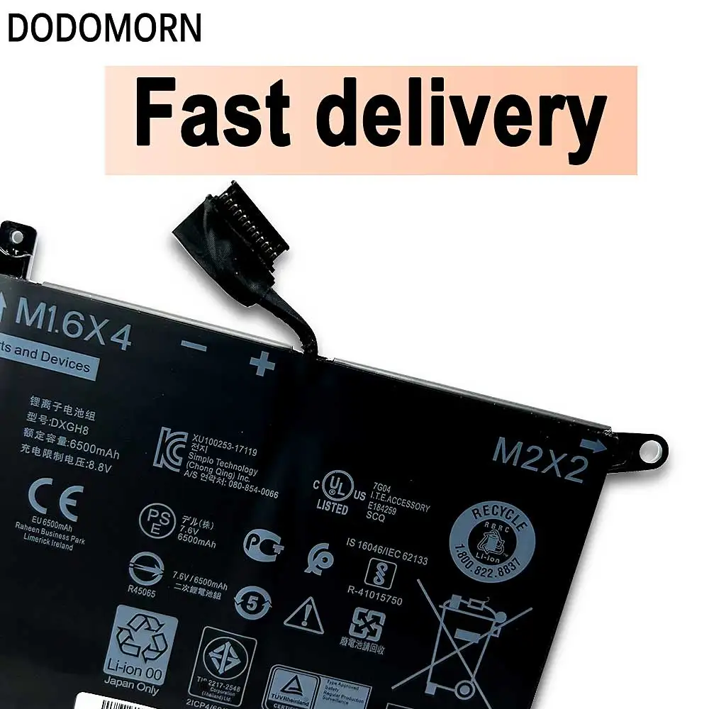 Nova Bateria do Portátil Dxgh8 para Dell Xps 13 9370 9380 73902023 Inspiron 13 7000 7390 7391 em 5390 5391 14 7400 7490 52wh - Imagem 5