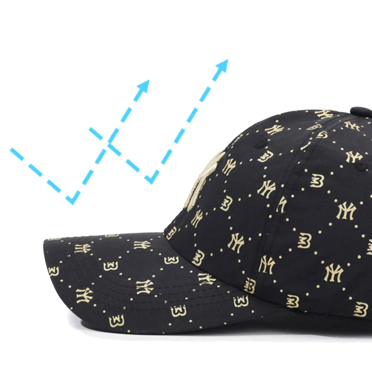 Hat Men's Spring and Summer Breathable Quick-Drying Peaked Cap Outdoor Sun Protection Mesh Cap Mountaineering Fishing Baseball Cap