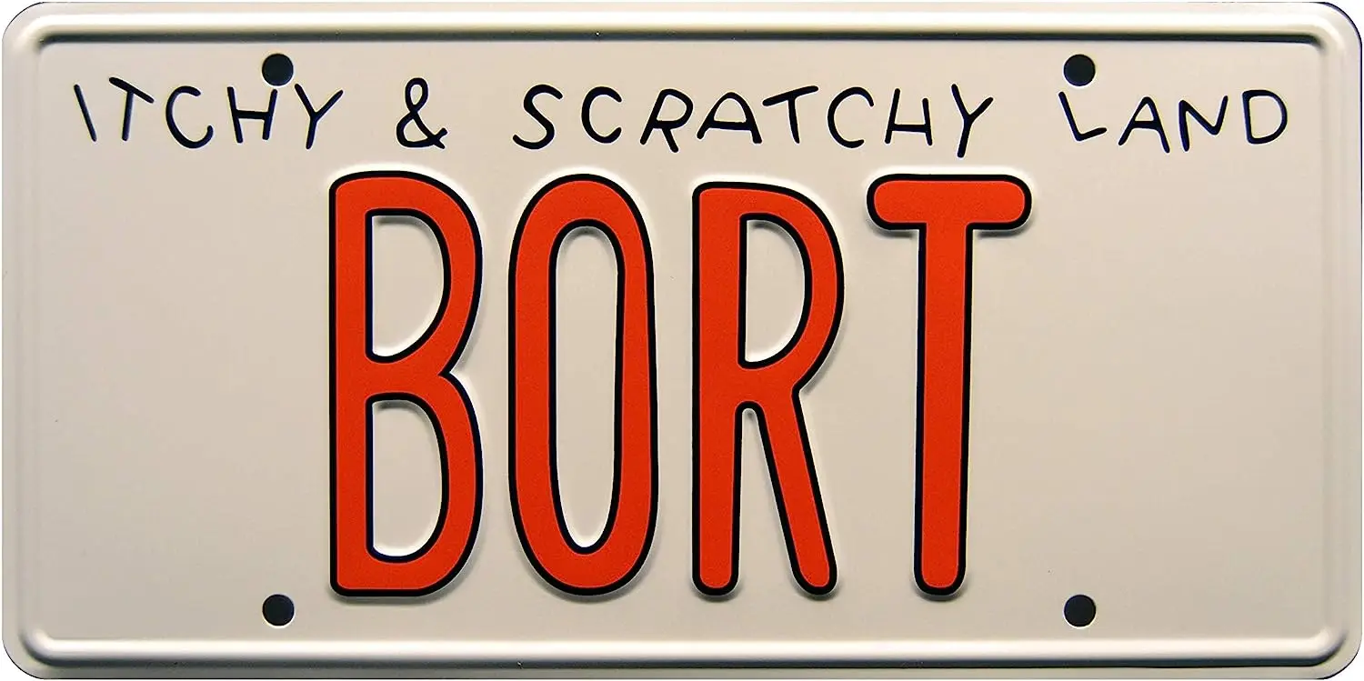 

Celebrity Machines The Simpsons | BORT | Metal License Plate Home Decoration Metal Wall Sign