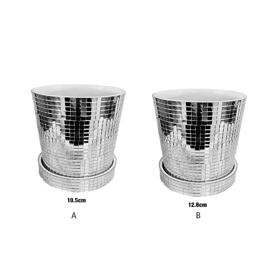 Discobole Vase Deko, Vase Boule Miroir Argenté Discobole