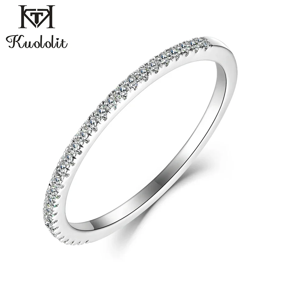 14K 10K Solid Gold Moissanite Rings for Women Hand Setting Matching Half Eternity Wedding Band Engagement moissanite ring wedding rings gold rings