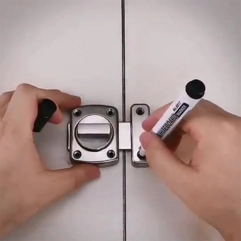 Universal Door Latch Zinc Alloy Door Buckle Bedroom Bathroom Deadbolt Anti-theft Lock door latch