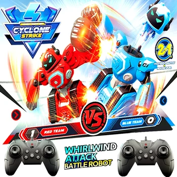 Robot telecomandato boxe calcio combattimento giocattoli per bambini due genitore-figlio interattivo fai da te combattimento RC Robot regalo per bambini