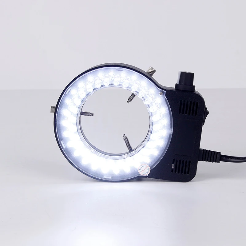 Adjustable Black or White LED Ring Light Illuminator Lamp For Industry Stereo Video Camera Trinocular Microscope Lens Magnifier 4