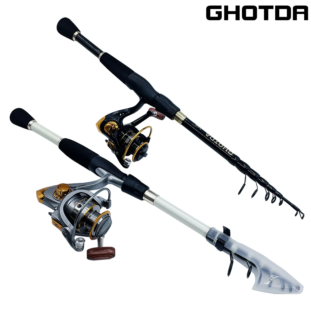 

Carbon Fiber Telescopic Lure Fishing Rod Set with Carp Feeding Reel 1000/2000/3000/4000 Series Baitweight 5-20g for All Waters