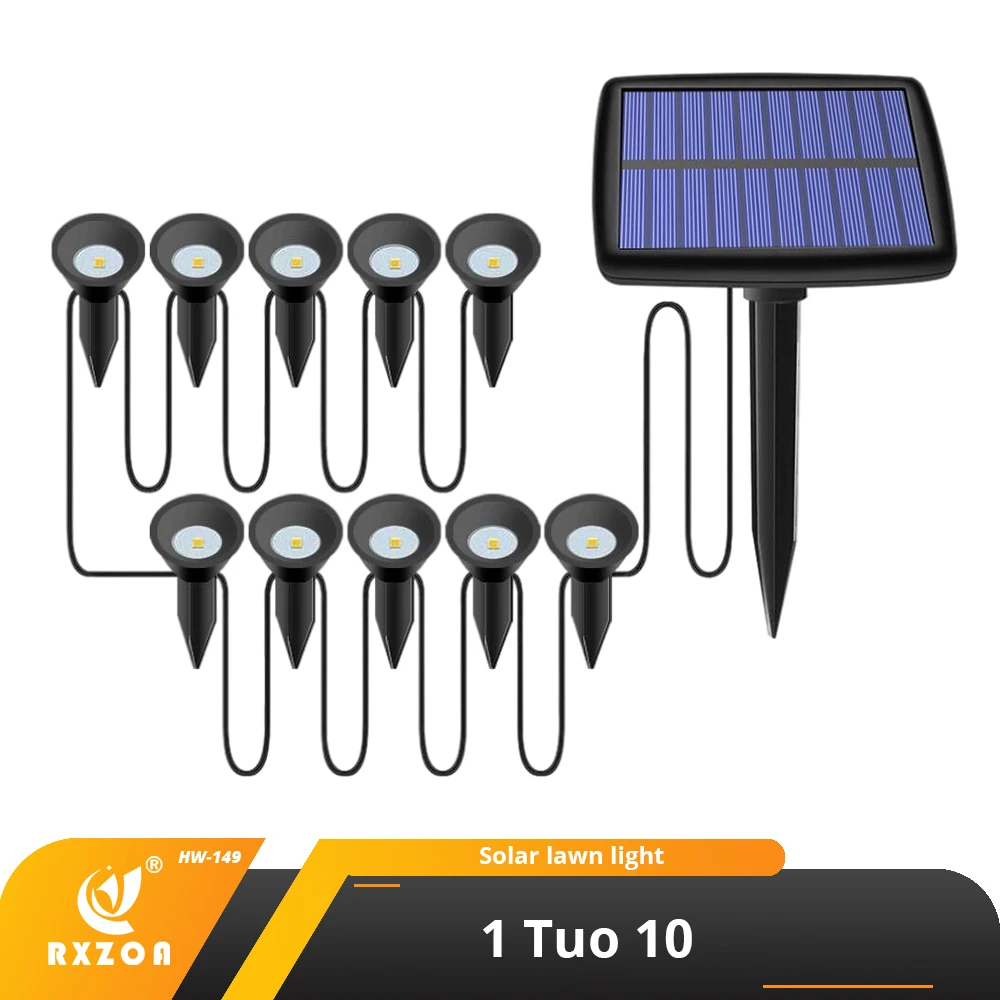 LED Solar Light 10 In 1 Garden Landscape Light Outdoor Waterproof Underground Light Solar Flood Light Lawn Decorative Lighting solar outside lights Solar Lamps