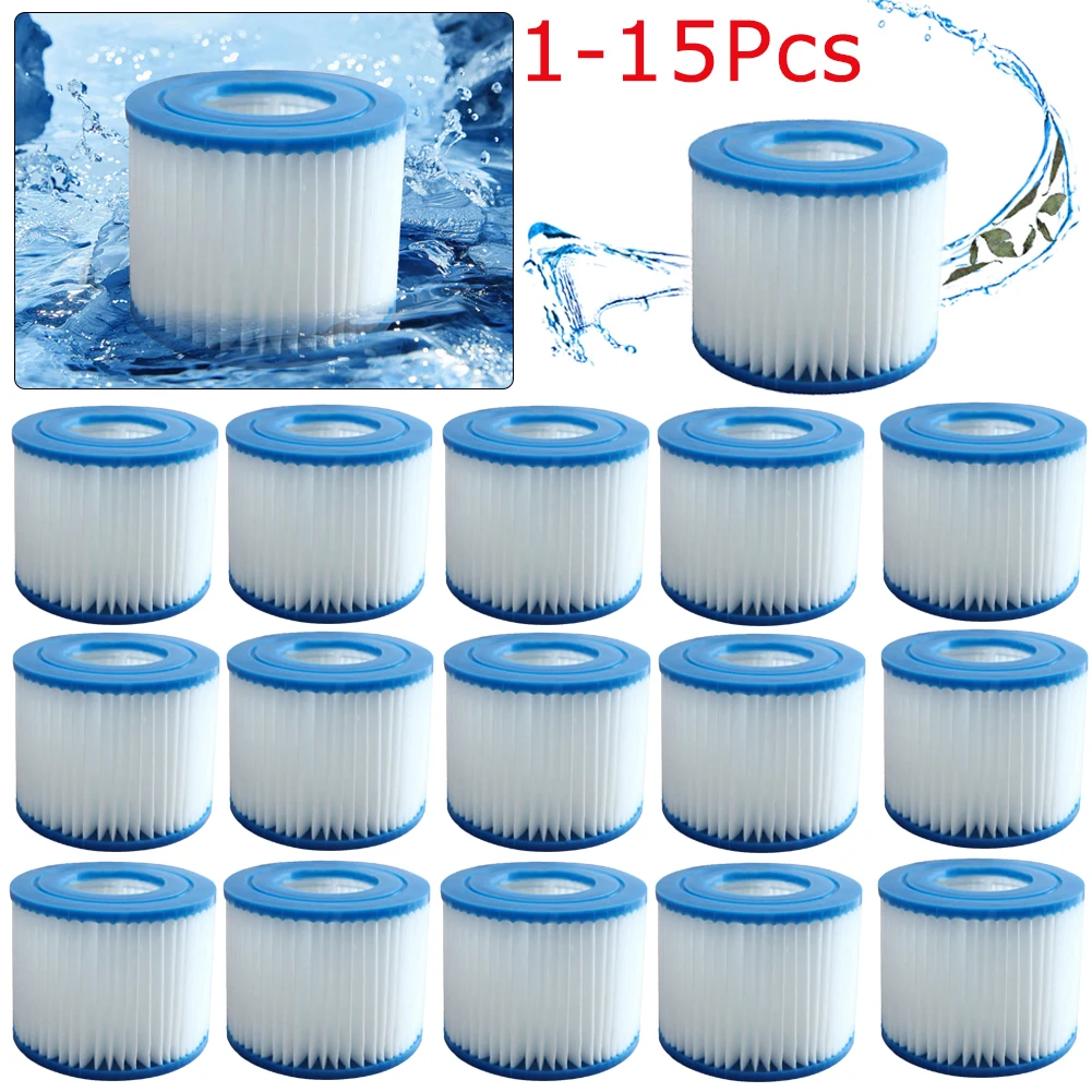 1-15Pcs Replacement Swimming Pool Filter for Flowclear Size VI Filter Cartridge Lay-Z-Spa for Intex Filter Replacement