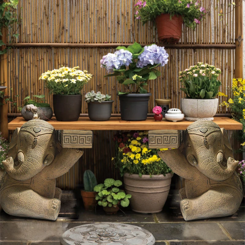 

Уличная беседка для двора, балкона, сада со слоном, креативное украшение для дома, уличный стеллаж для хранения