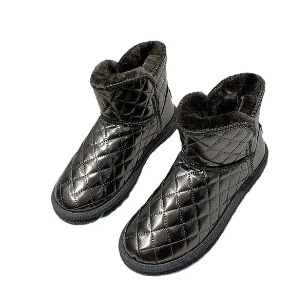 

2023 осень и зима новые женские плюшевые и толстые теплые сапоги, модные, износостойкие, Нескользящие короткие сапоги из хлопка