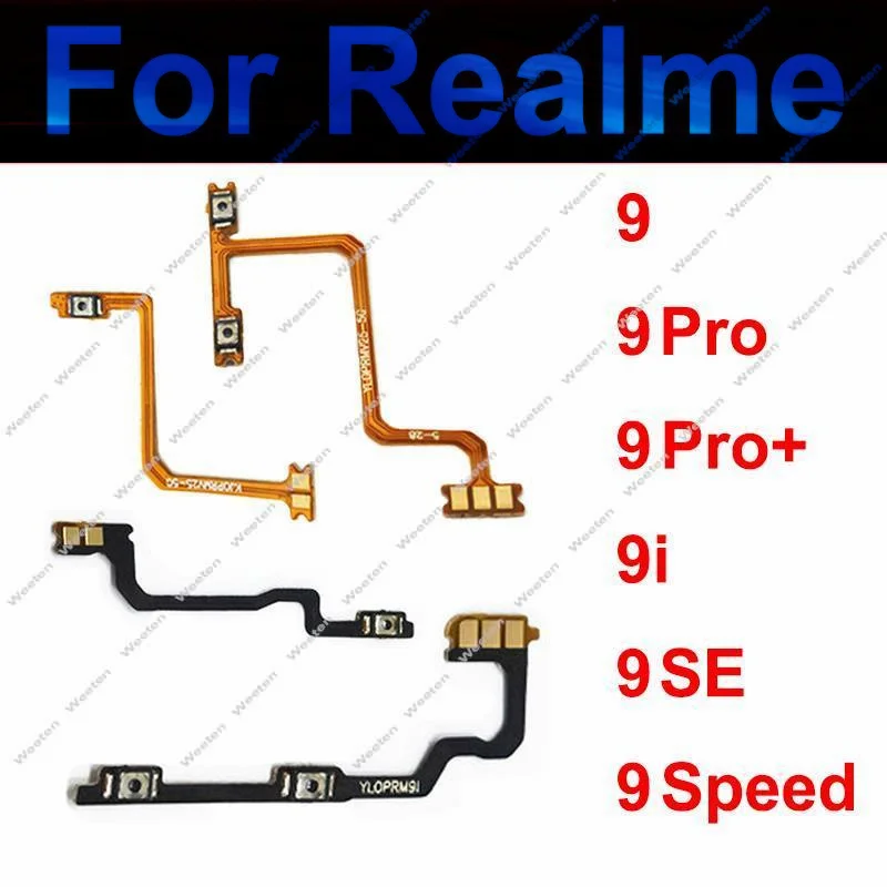

Power Volume Buttons For Realme 9 9Pro 9i 9SE 9Pro Plus 9 Speed ON OFF Power Volume Side Switch Keys Button Flex Cable Parts New