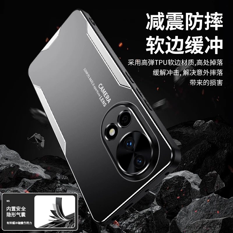 Luxury Laser Carved Metal Alloy Back Cover