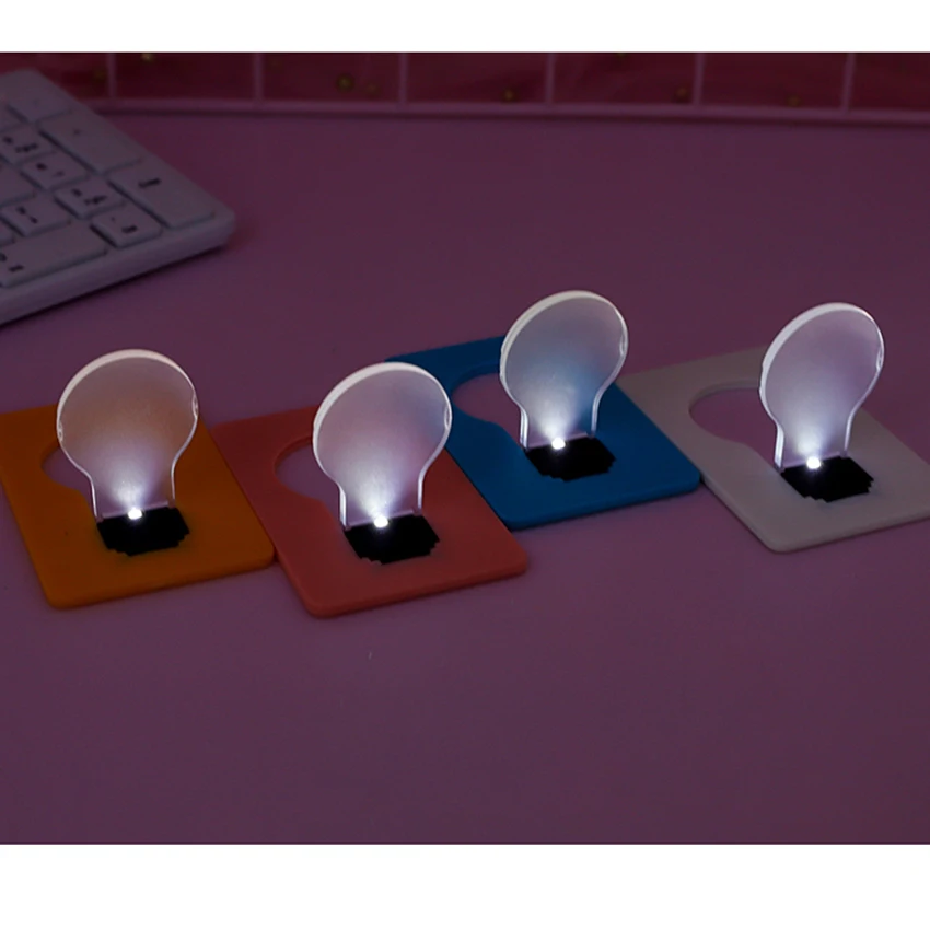 

Portable Card Shape Night Light Ultra-Thin Card Light Creative Led Energy Saving Lamp Battery Wallet Pocket Bedroom Card Lamp