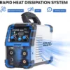 135 Amp MIG Welder, 3 in 1 Multiprocess Welder 110V Flux Core Welder Flux MIG/Lift TIG/Stick Welding Machine Synergic Control 5