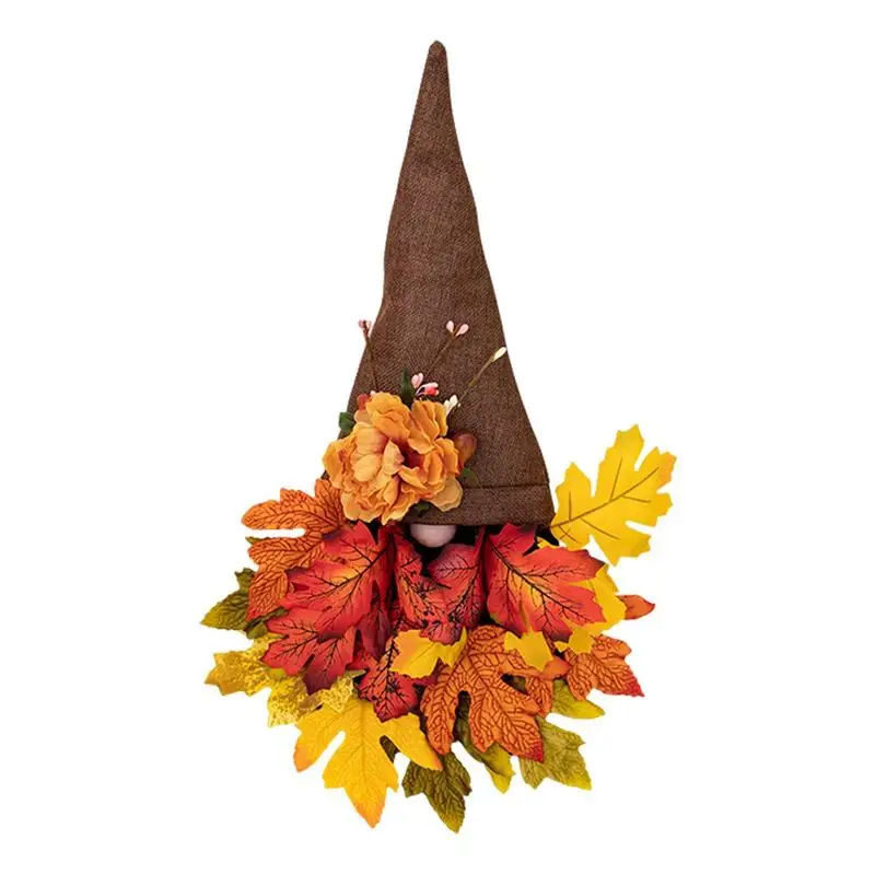 

Осенние венки для входной двери, пасторальный венок, осенний праздничный кукольный дверной подвесной осенний цветной венок из ротанга для домашнего декора