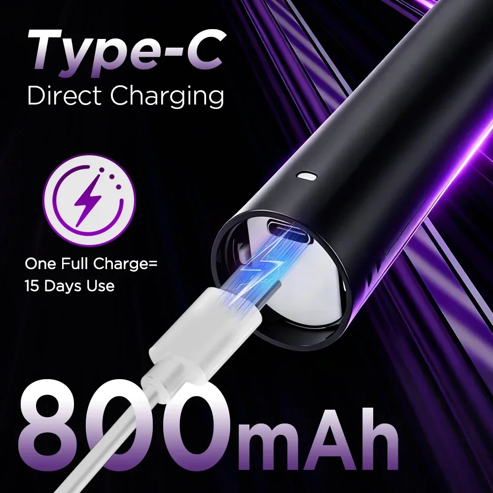 Electric Toothbrush Rotary Rechargeable Electric Cleaning Toothbrush Adults Rotating Toothbrushes with 4 Brush Head