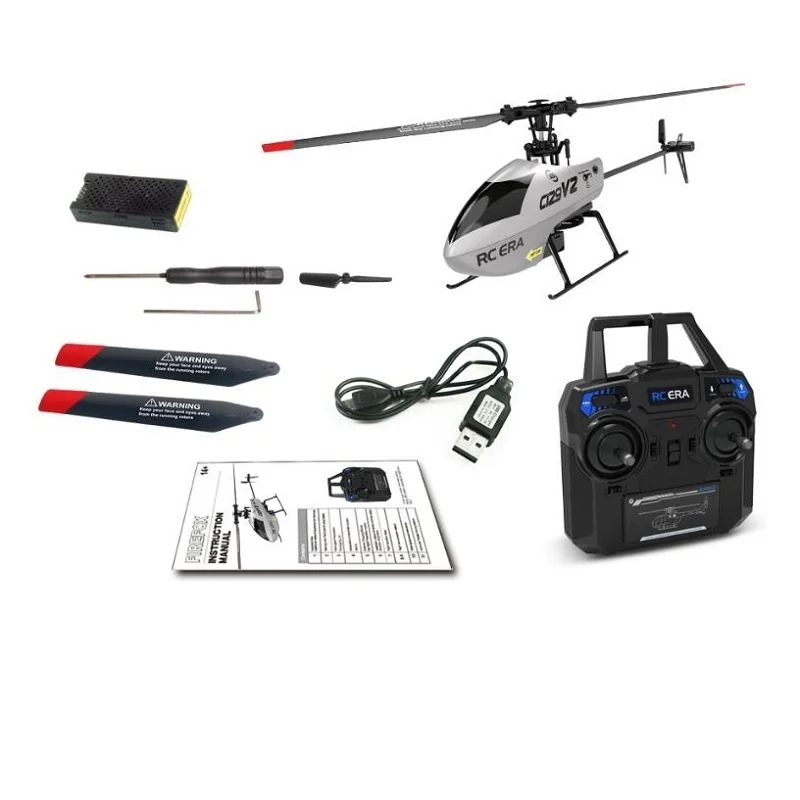

RC ERA C129 V2 6 Channel RC Helicopter Outdoor Aircraft RC Toy 2.4GHz with One Key 3D Roll Mode