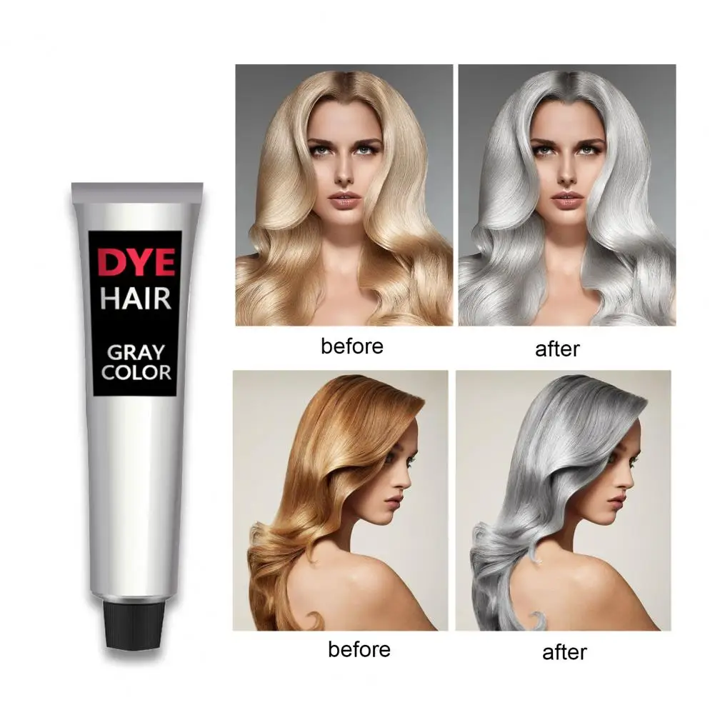 Practical Hair Color Dye Fade-defying Hair Color Cream Unisex Fast Staining Gray Coloring Dye Cream
