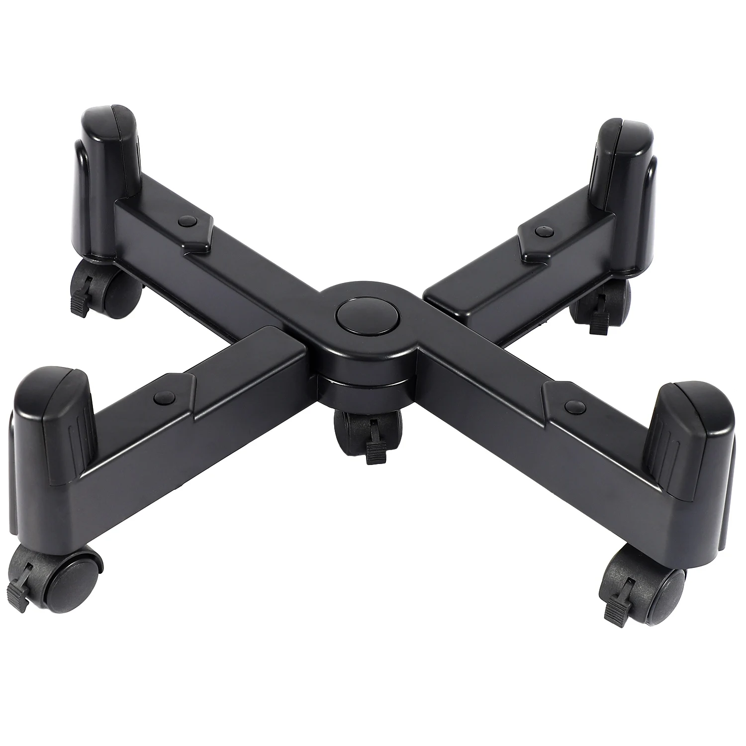 

Pc Black Computer Adjustable Cpu Stand Abs Plastic tower Case Holder with Swivel Mobile Castors Wheels Home Office tools