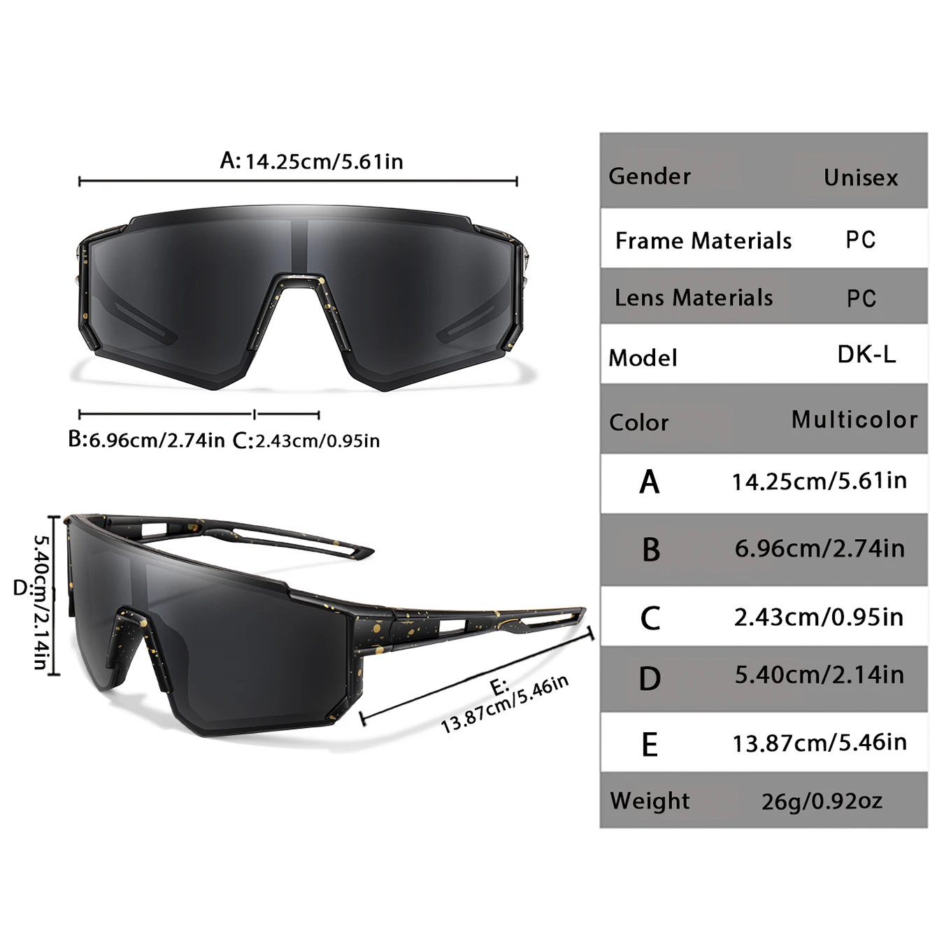 Fashion Sunglasses Unisex Windproof UV Protection Eyewear for Outdoor