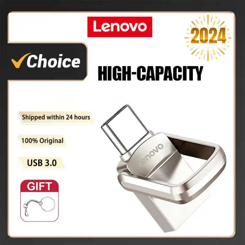Lenovo 128Gb Pen Drive Ad Alta Velocità 256Gb Usb 3.0 Memoria Usb 512Gb U Stick Metal Cle Usb Stick Memoria Chiavette Usb Pendrive